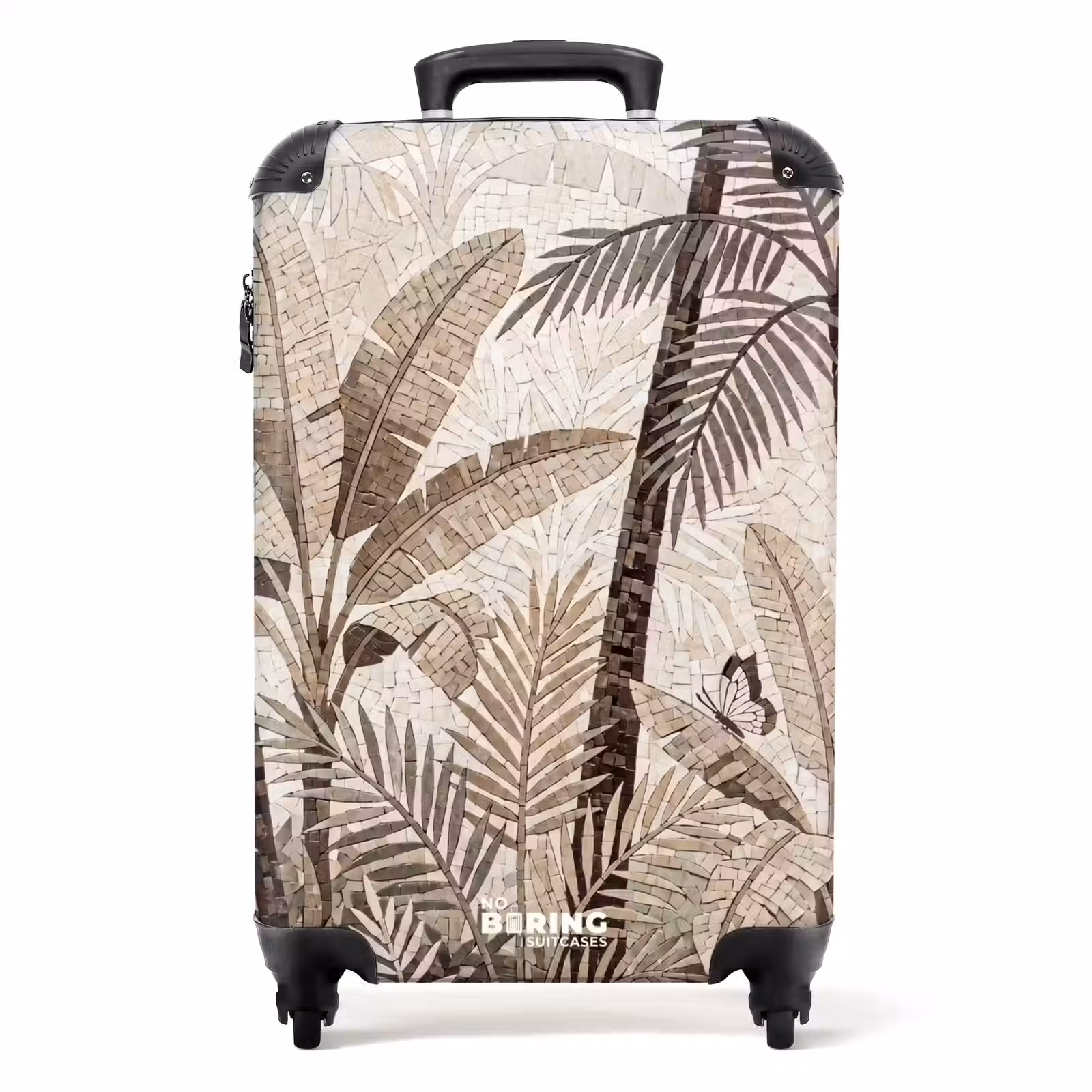 Suitcase - Nature - Leaves - Landscape - Mosaic - Beige — 1