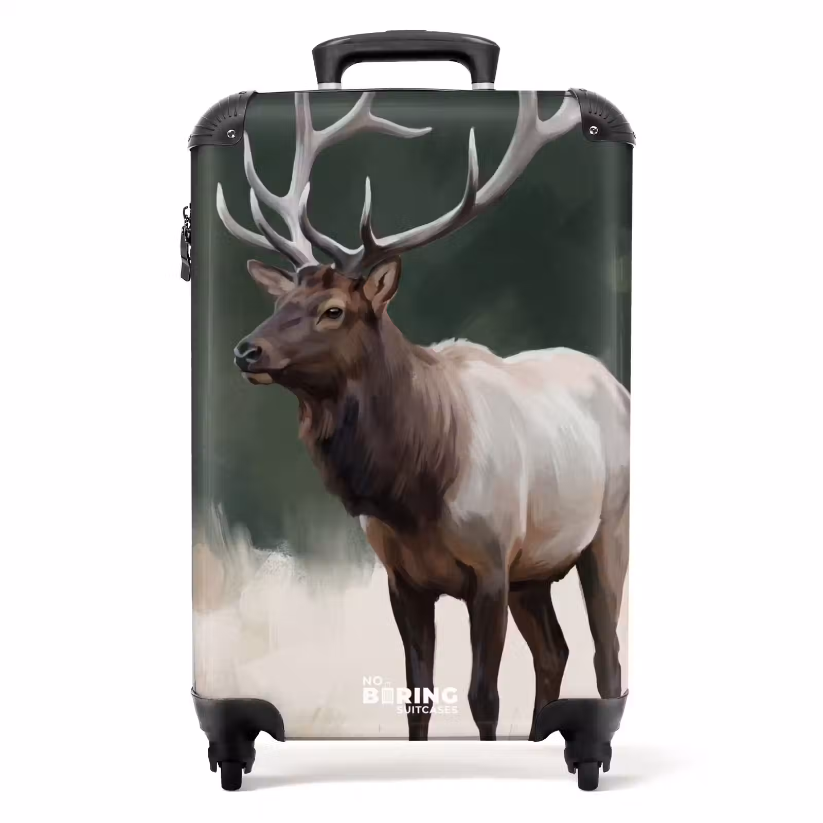 Suitcase - Red Deer - Antlers - Painting - Rustic — 1