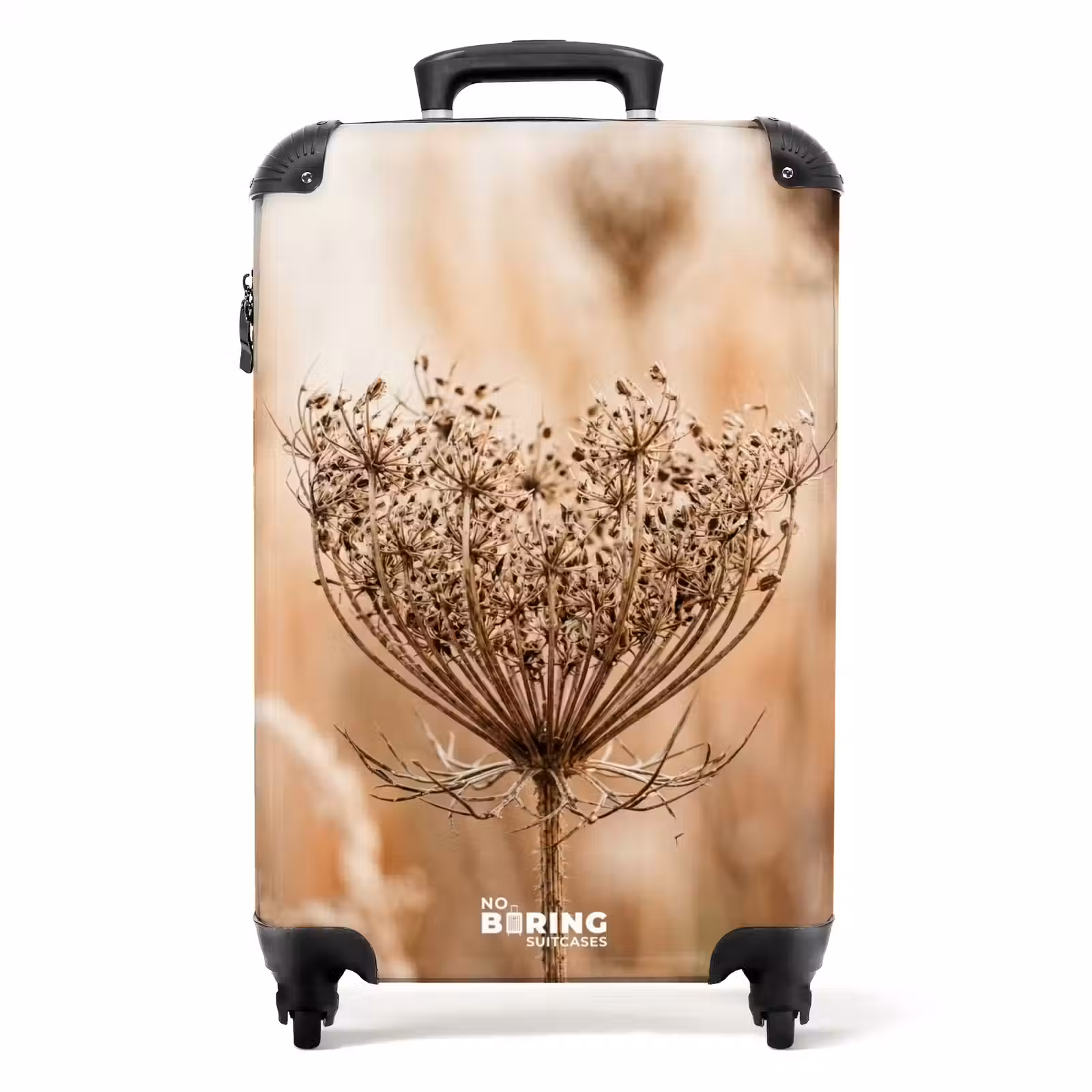 Suitcase - Screen Flower - Dried Flower - Winter - Beige - Minimalist — 1