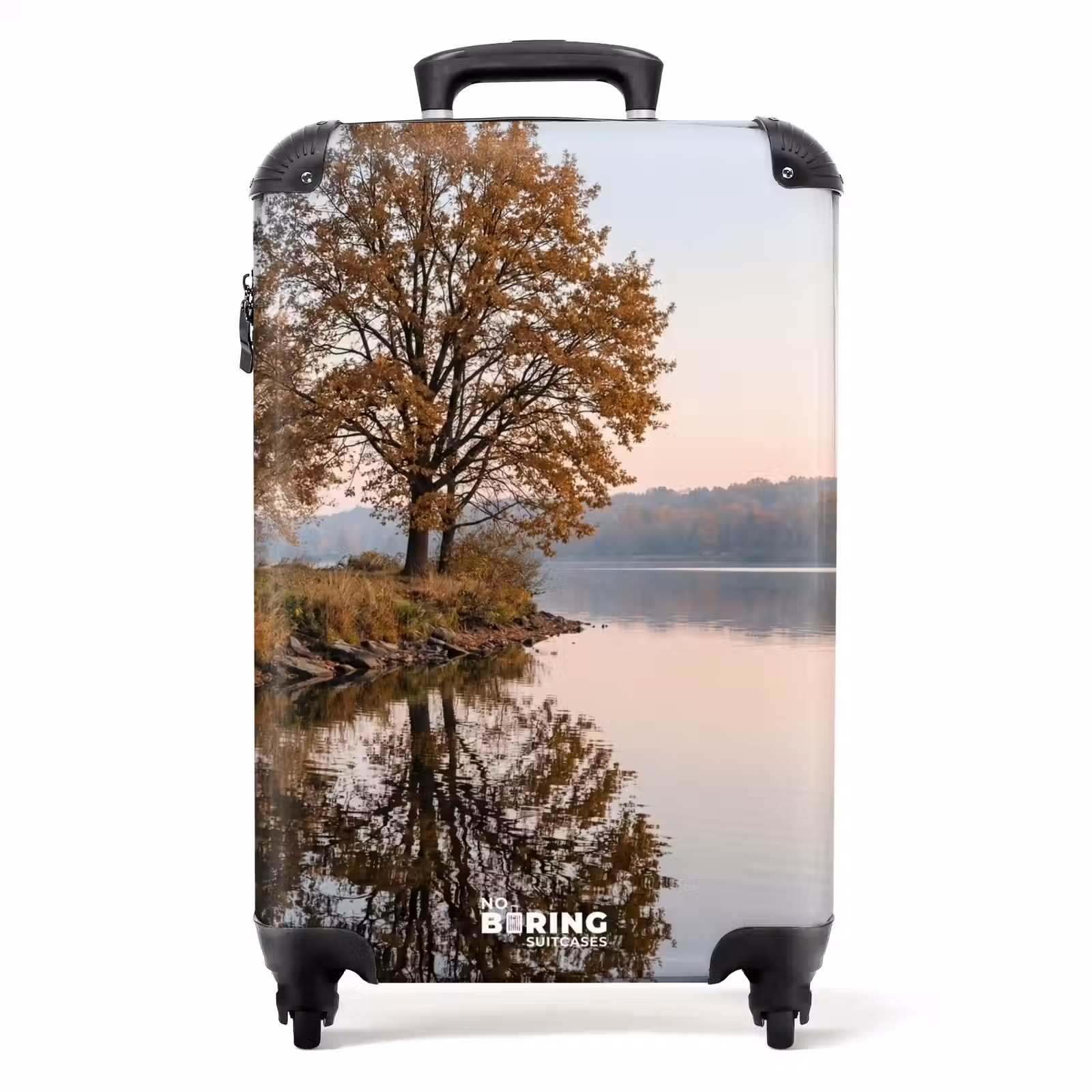 Suitcase - Trees - Reflection - Water - Sunrise - Serene — 1