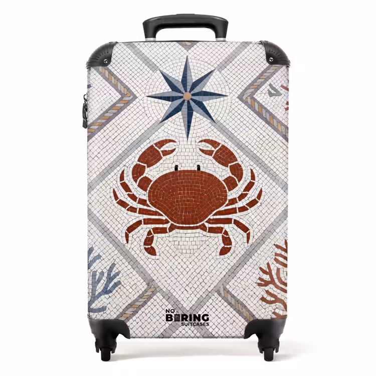 Suitcase - Animal - Mosaic - Sea - Classic - Brown — 1