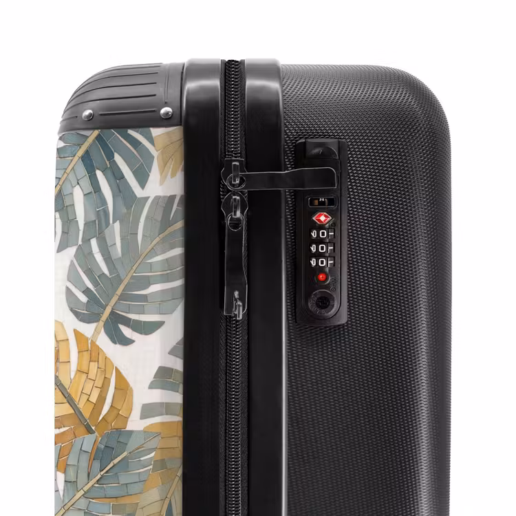 Suitcase - Bird - Branch - Nature - Mosaic - Blue — 5