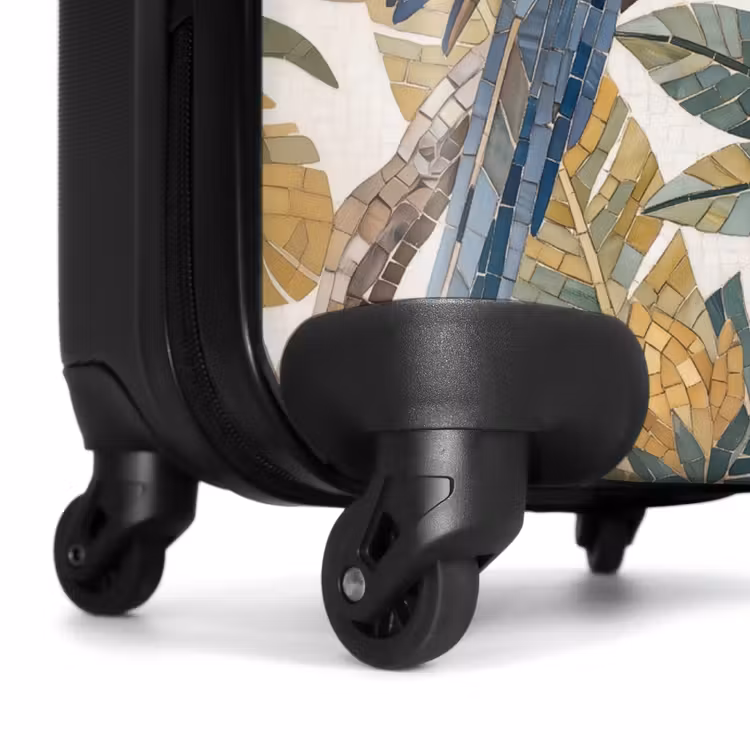 Suitcase - Bird - Branch - Nature - Mosaic - Blue — 6