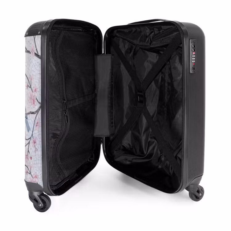Suitcase - Bird - Flowers - Nature - Mosaic - Pink — 3