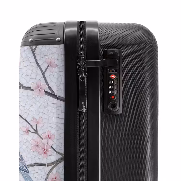 Suitcase - Bird - Flowers - Nature - Mosaic - Pink — 5