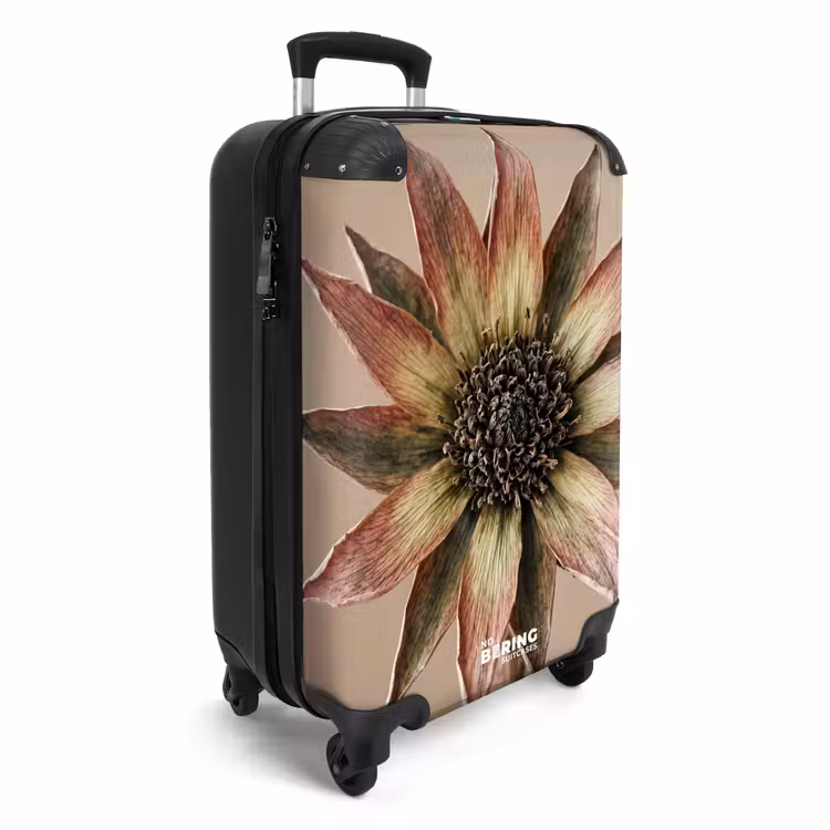 Suitcase - Dried Flower - Protea - Vintage - Beige - Rustic — 4