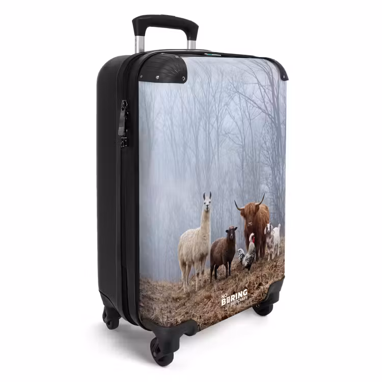 Suitcase - Farm Animals - Group - Fog - Nature - Rustic — 4