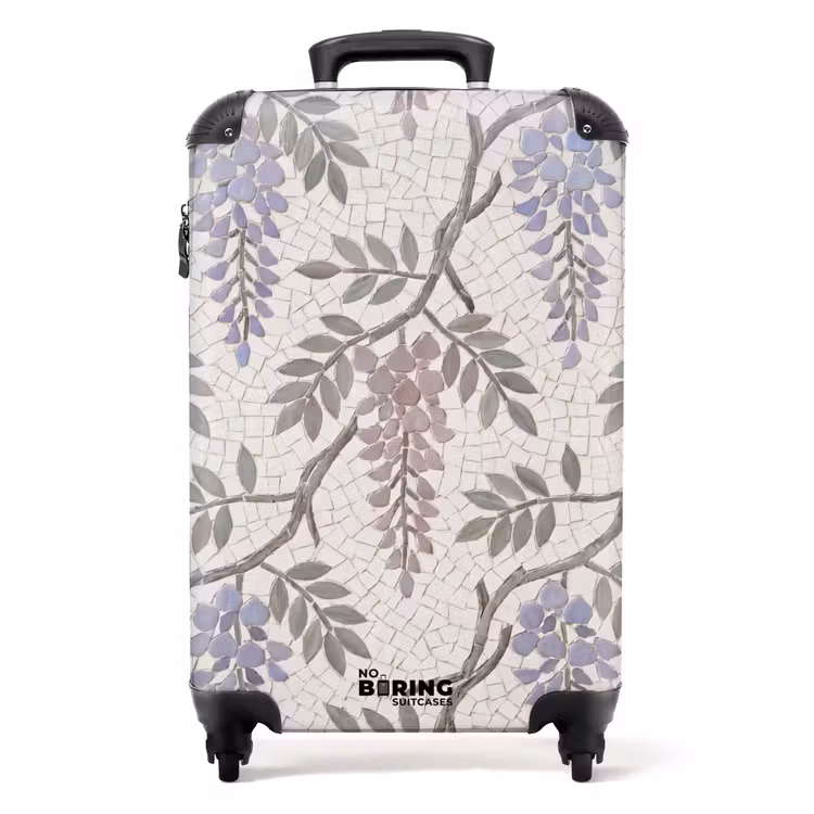 Suitcase - Flowers - Mosaic - Nature - Pattern - Purple — 1