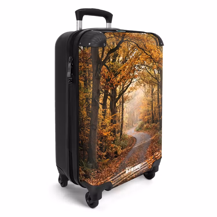 Suitcase - Forest Path - Autumn Forest - Leaves - Orange - Nostalgic — 4