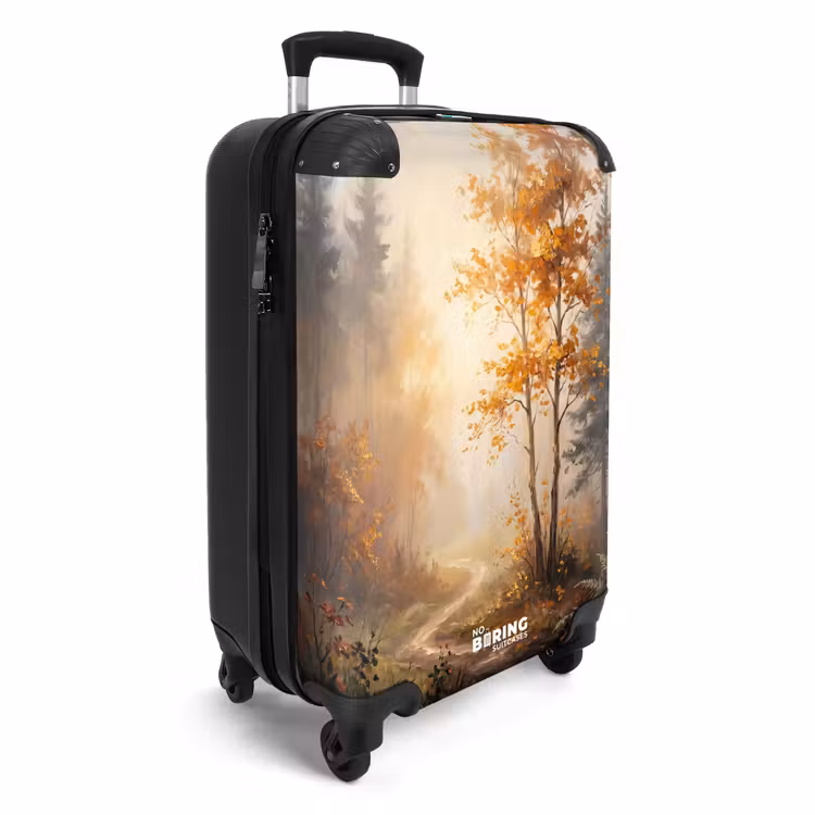 Suitcase - Forest Path - Fall Leaves - Nature - Picturesque - Orange — 4