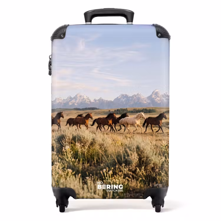 Suitcase - Horses - Herd - Mountains - Freedom - Wild — 1