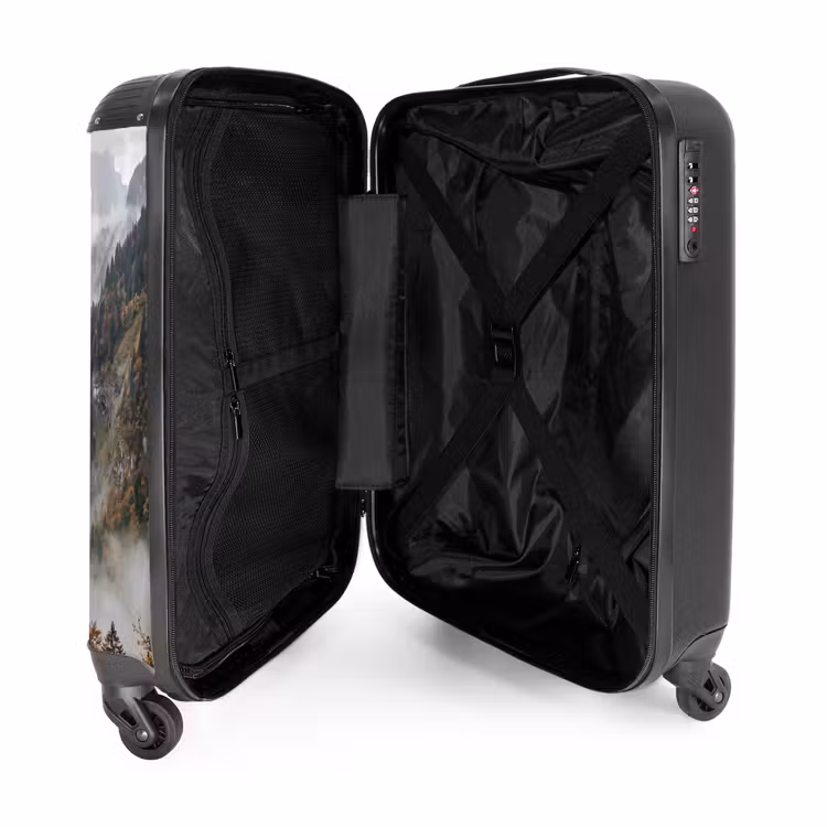 Suitcase - Mountains - Valley - Fog - Fall - Nature — 3