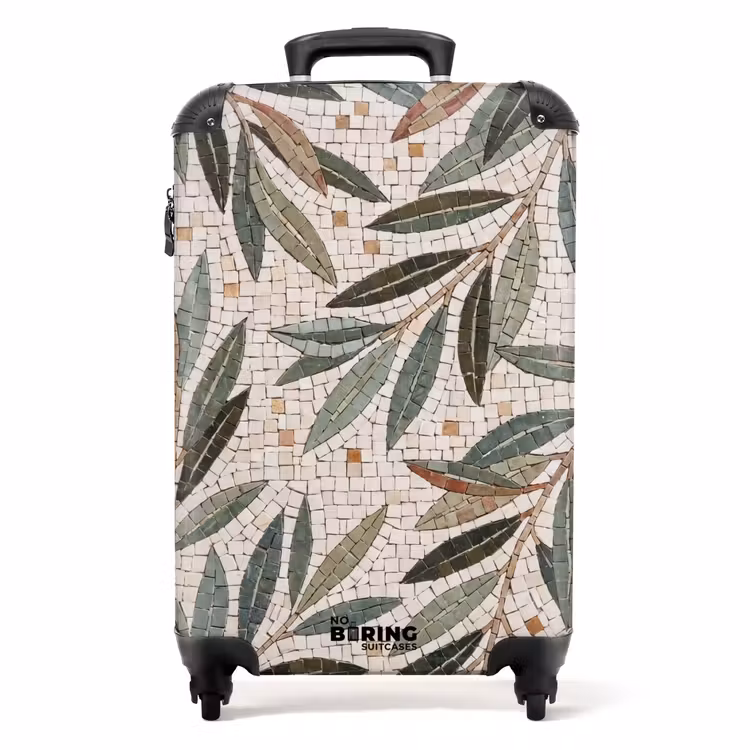 Suitcase - Plant - Leaf - Mosaic - Green — 1