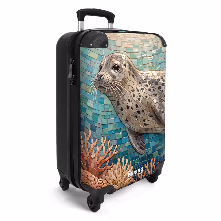 Suitcase - Seal - Mosaic - Underwater - Animals - Blue — 4