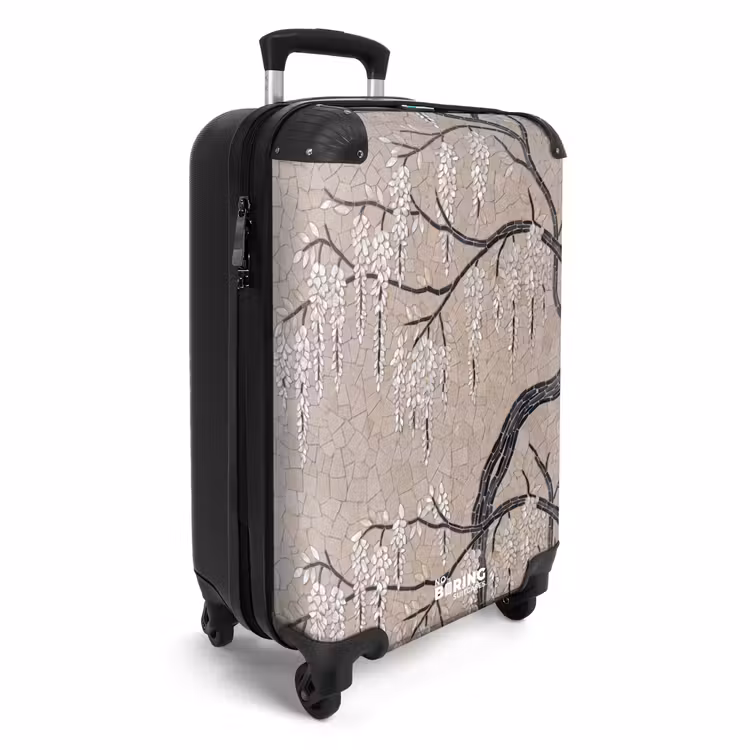 Suitcase - Tree - Flowers - Mosaic - Art - White — 4