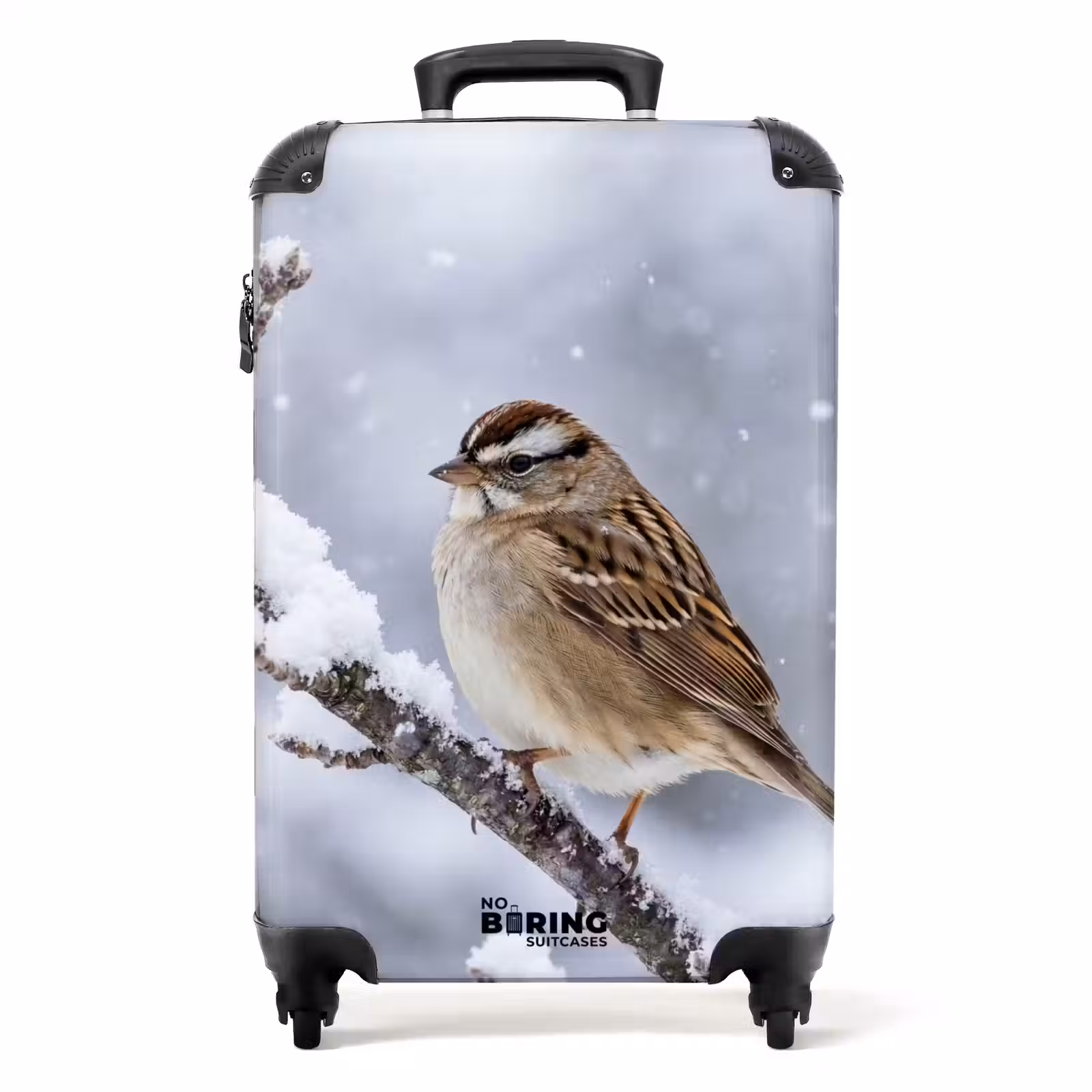 Suitcase - Bird - Branch - Snow - Winter — 1