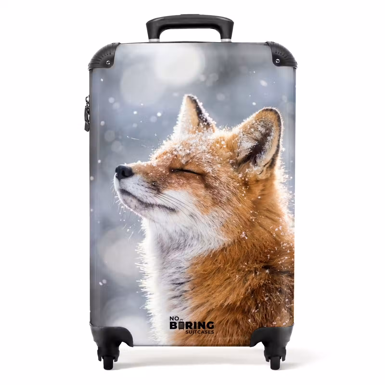 Suitcase - Fox - Snowfall - Portrait - Winter - Atmospheric — 1