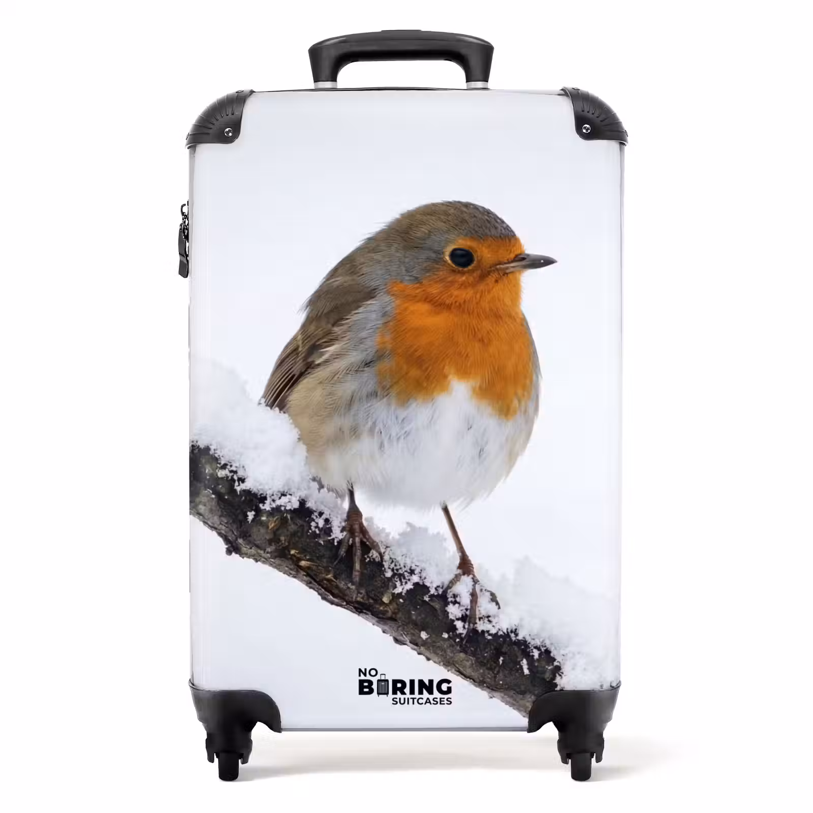 Suitcase - Robin - Branch - Snow - Winter - Lively — 1