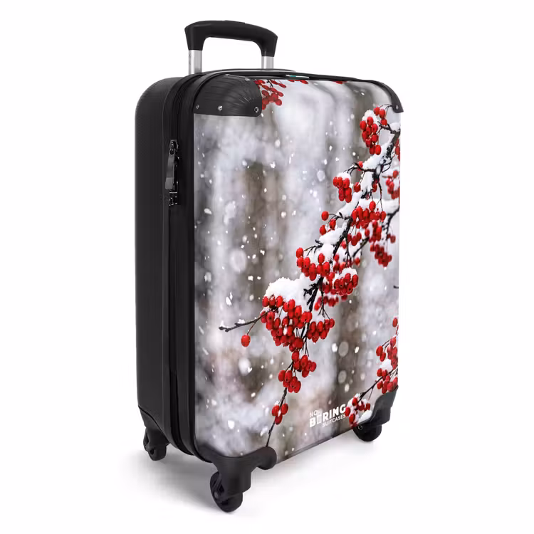 Suitcase - Berries - Branches - Snow - Winter - Colorful — 4