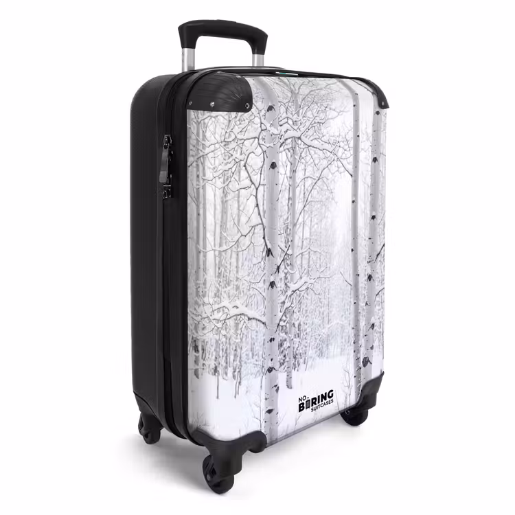 Suitcase - Birch Trees - Snow - Winter - Forest - White — 4