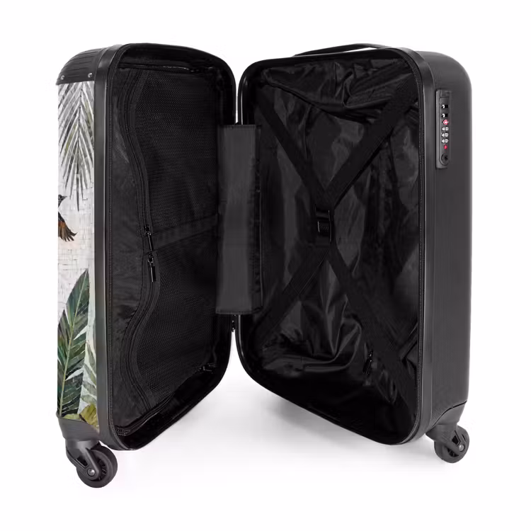Suitcase - Bird - Flying - Tropical - Mosaic - Green — 3