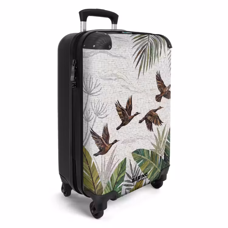 Suitcase - Bird - Flying - Tropical - Mosaic - Green — 4