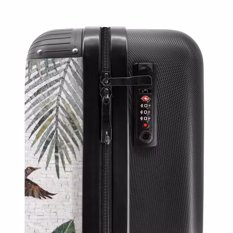 Suitcase - Bird - Flying - Tropical - Mosaic - Green — 5