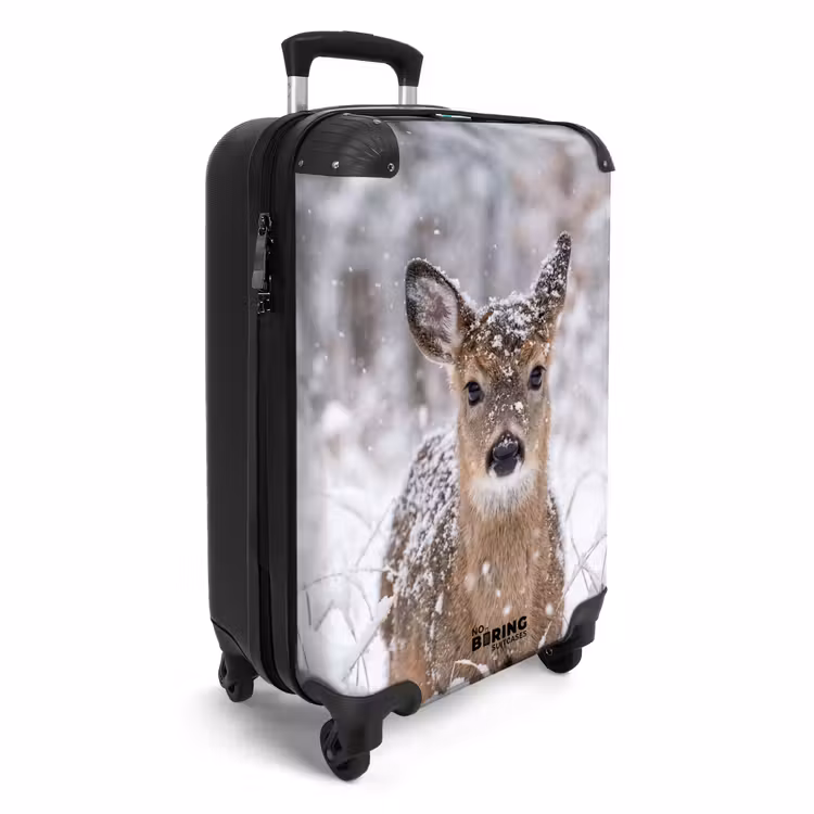 Suitcase - Deer - Snow - Forest - Animals - Endearing — 4