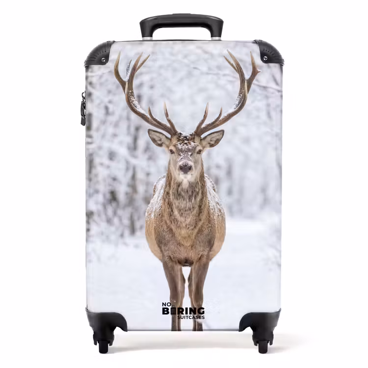 Suitcase - Deer - Winter - Forest - Nature - White — 1