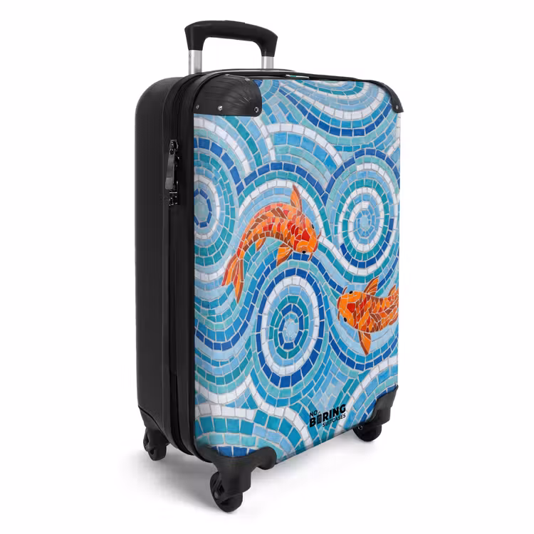Suitcase - Fish - Mosaic - Water - Decorative - Blue — 4