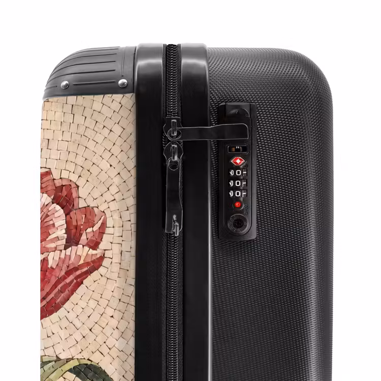 Suitcase - Flowers - Mosaic - Red - Green - Art — 5