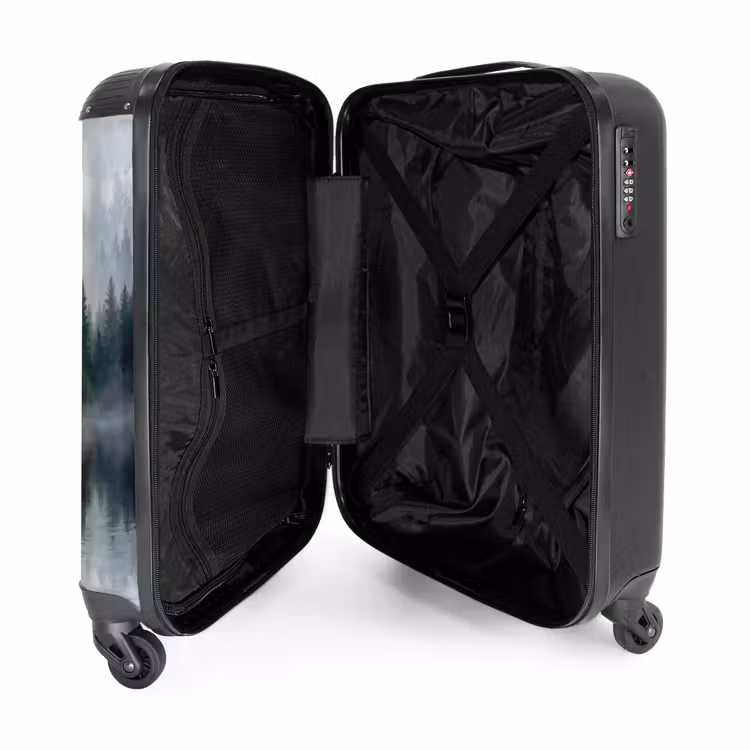 Suitcase - Forest - Lake - Fog - Nature - Gray — 3