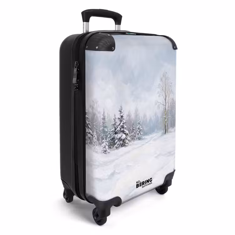 Suitcase - Forest Path - Pine Trees - Snow - Winter - Soothing — 4