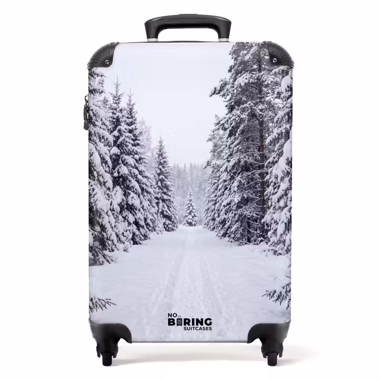 Suitcase - Forest - Winter - Snow - Path - Nature — 1