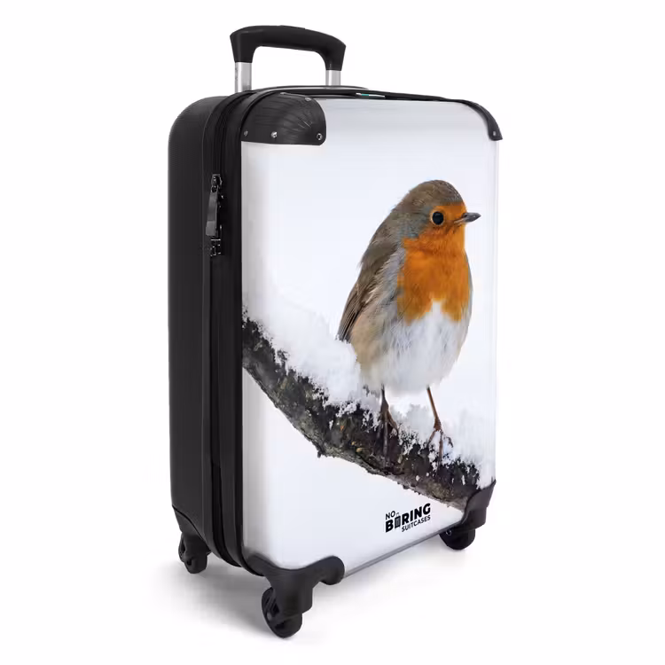 Suitcase - Robin - Branch - Snow - Winter - Lively — 4