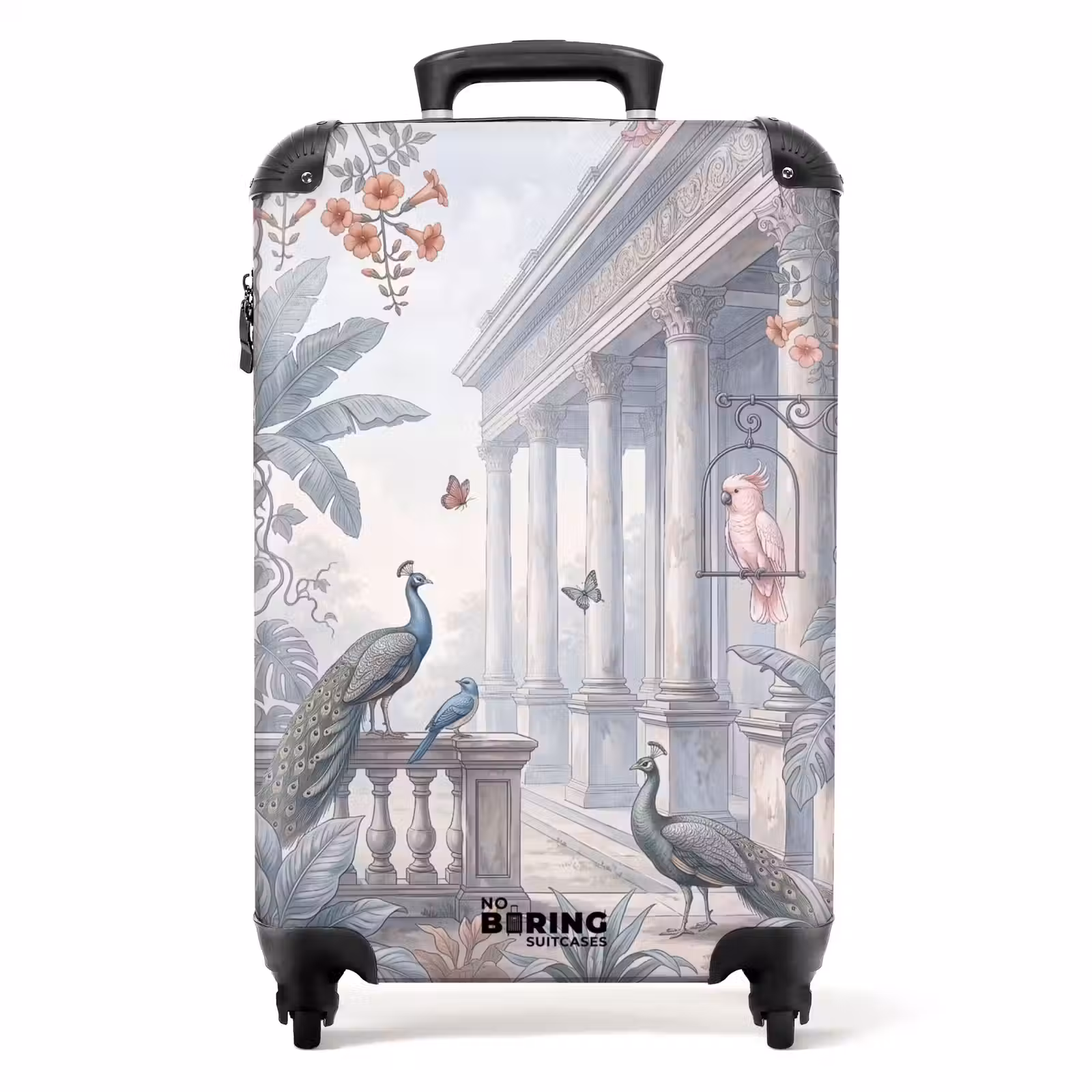 Suitcase - Bird - Peacock - Architecture - Classical - Green — 1