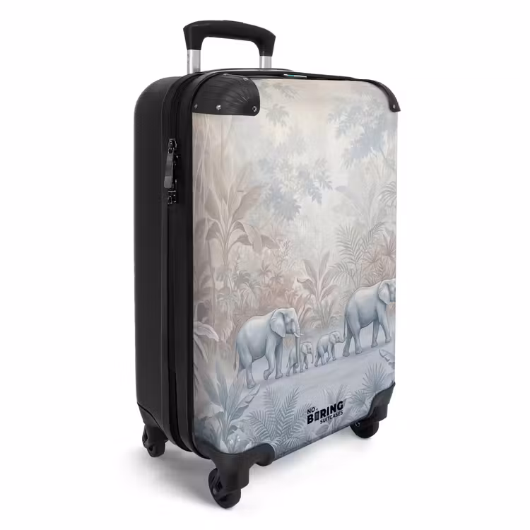 Suitcase - Elephant - Family - Jungle - Illustration - Gray — 4