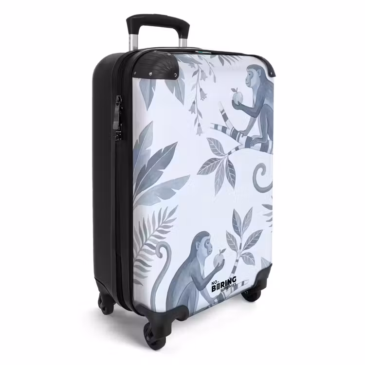 Suitcase - Monkey - Tree - Leaves - Jungle - Illustration — 4