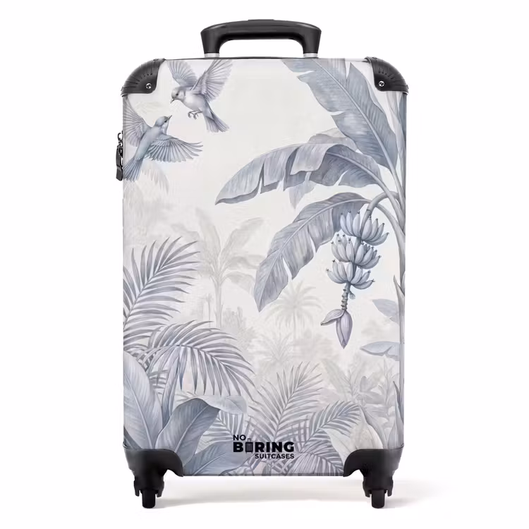 Suitcase - Nature - Bird - Jungle - Illustration - Blue — 1