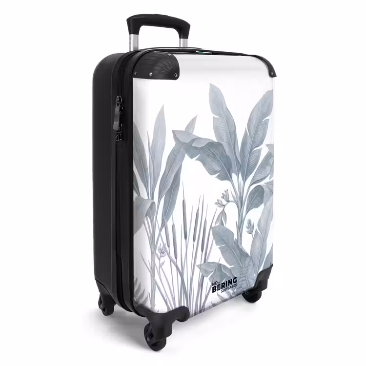Suitcase - Plants - Leaves - Nature - Gray — 4