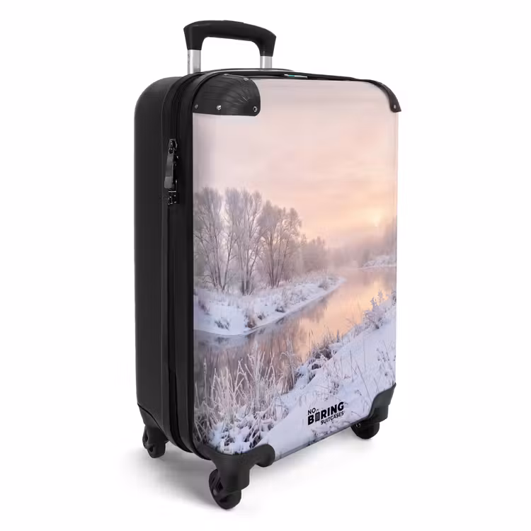 Suitcase - River - Winter - Landscape - Snow - Sunrise — 4