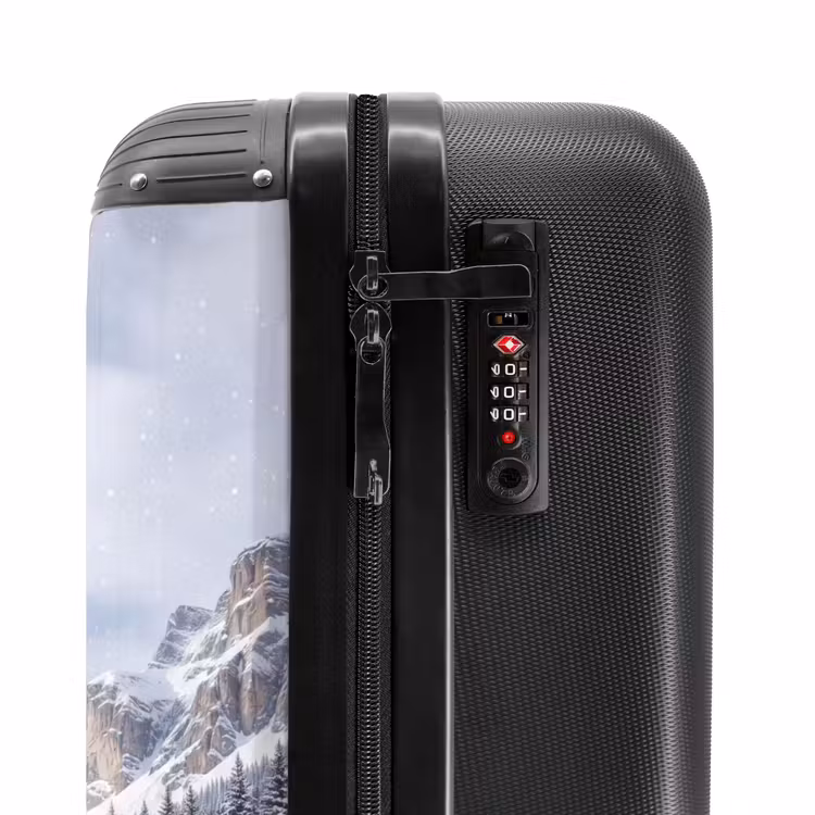 Suitcase - Snowy Landscape - Mountains - River - Winter — 5