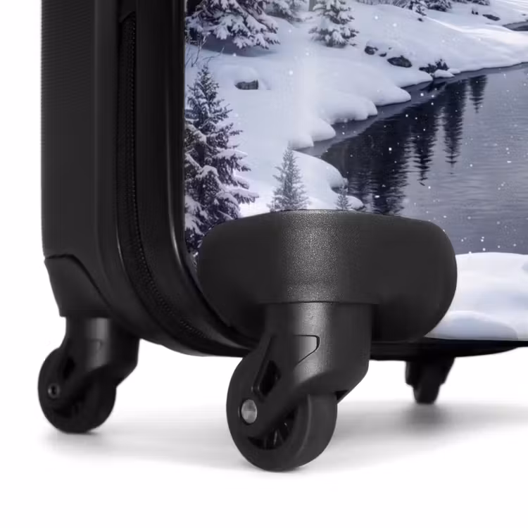 Suitcase - Snowy Landscape - Mountains - River - Winter — 6