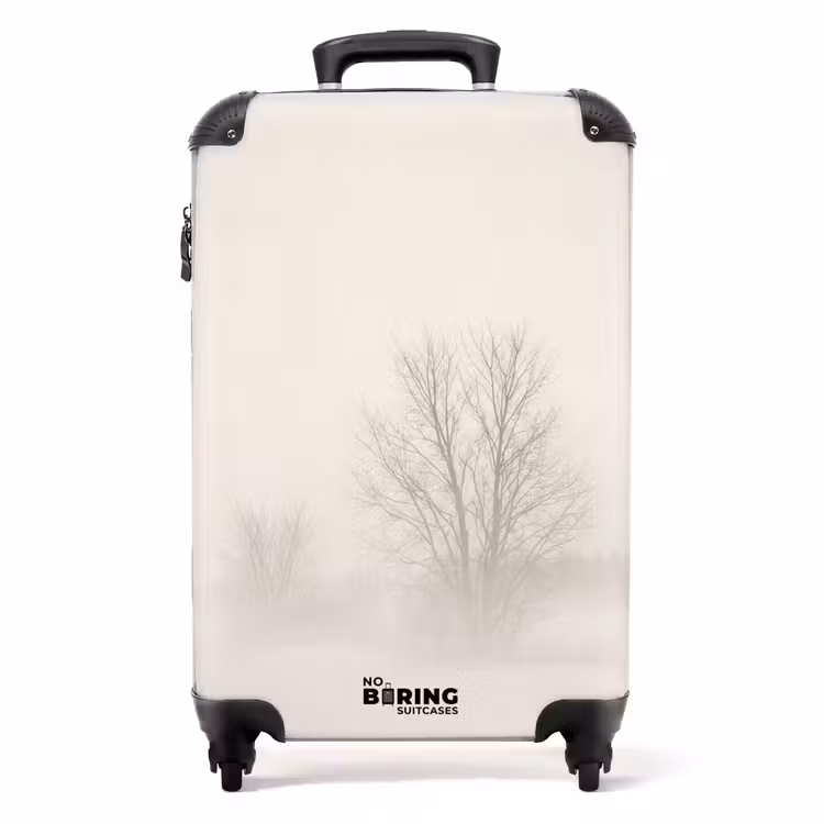 Suitcase - Tree - Fog - Snow - Winter - Minimalist — 1
