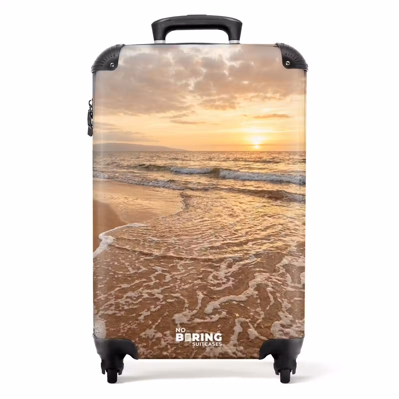 Suitcase - Sea - Coastline - Clouds - Landscape - Orange — 1
