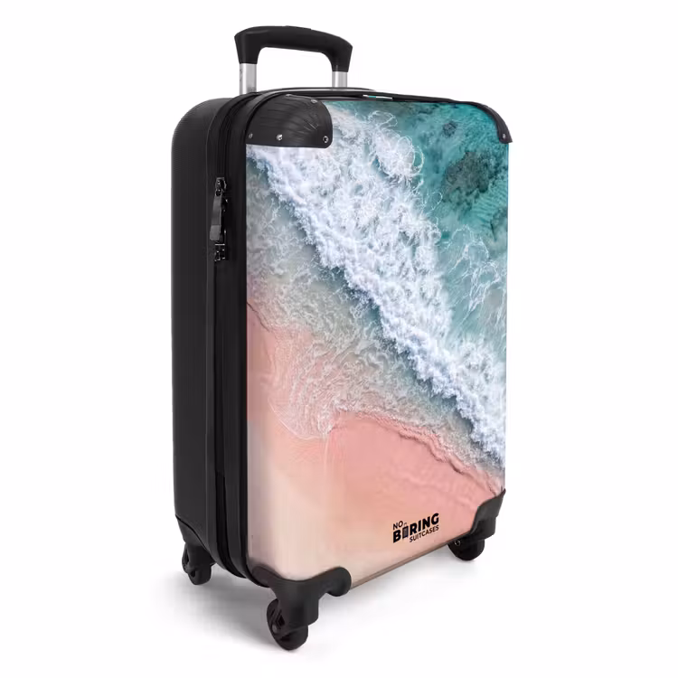 Suitcase - Beach - Ocean - Waves - Pink Sand - Nature — 4