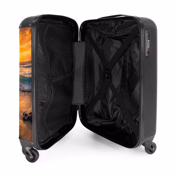 Suitcase - Beach - Sunset - Waves - Nature - Orange — 3