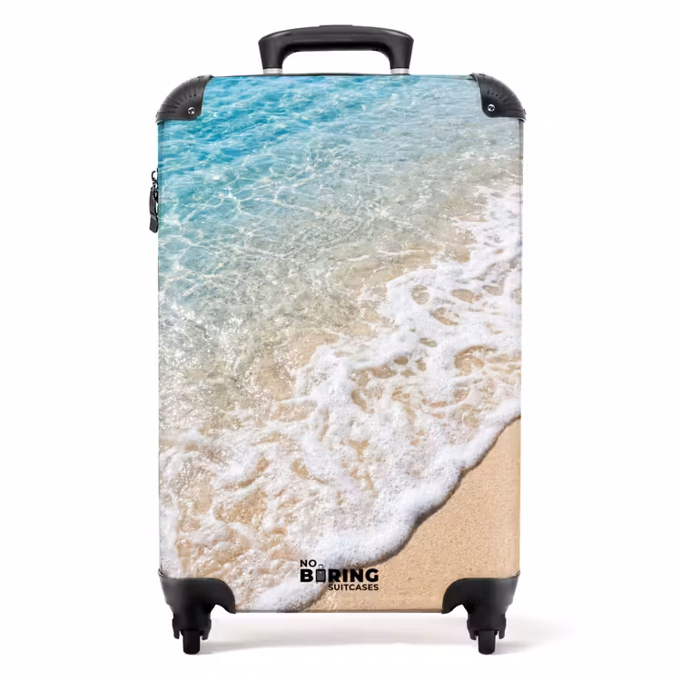 Suitcase - Beach - Water - Nature - Blue - Beige — 1
