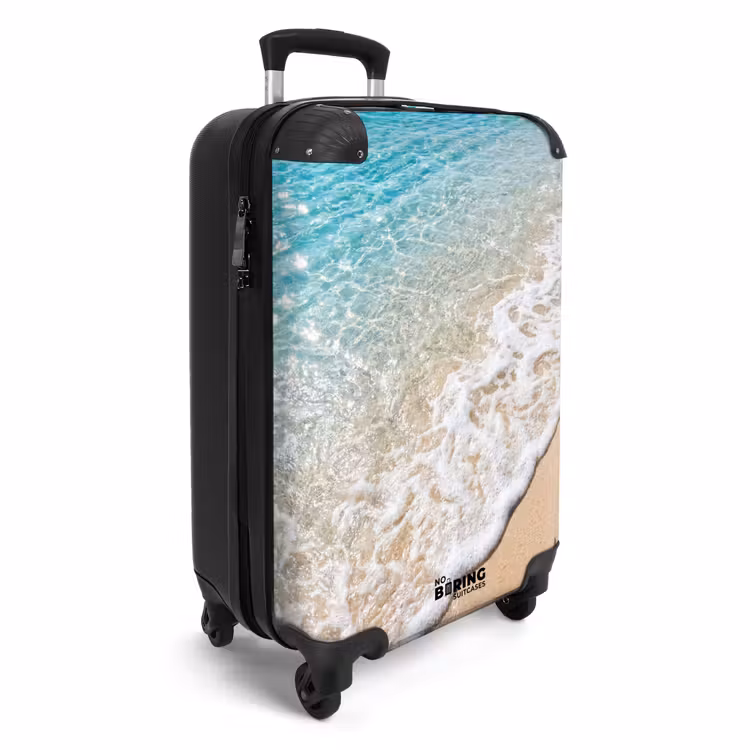 Suitcase - Beach - Water - Nature - Blue - Beige — 4