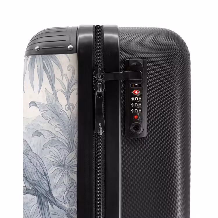 Suitcase - Bird - River - Tropical - Illustration - Blue — 5